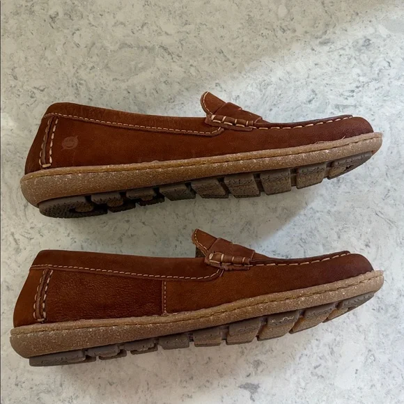 Born Nerina women’s suede penny loafer Brown Size 9 - Picture 4 of 12